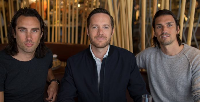 Fredrik Olofsson, grundare, Jon Wimmercranz, marknadschef, och Jens Saltin, grundare