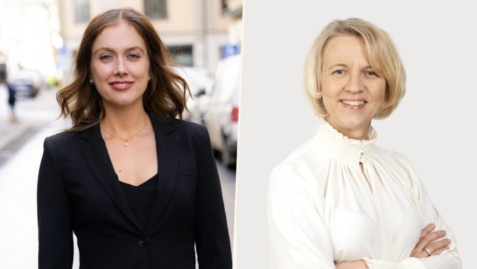 Carolin Solskär, medgrundare och vd på Nuverica, Mari Lyyra, Head of Operations, Livsmedel & näring och foder, på Medfiles.