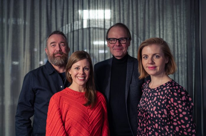 I bild: Anders Wallqvist, Kristian Jörgensen, Kajsa Arnoldson, Maja Kipatsi Danell