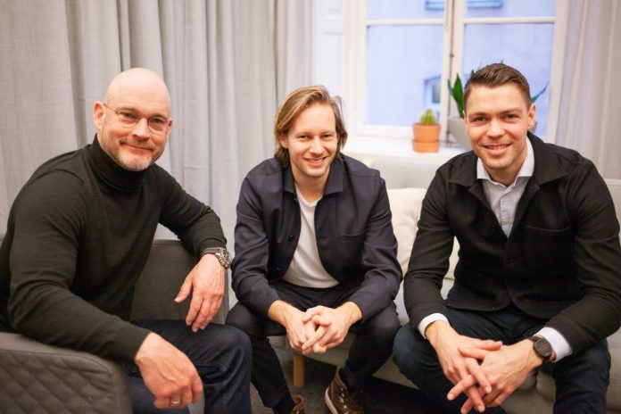 Optimizers VD Stefan van Diggelen, Vendres VD Karl Kihlbom & Vendres delägare Gabriel Nordström.