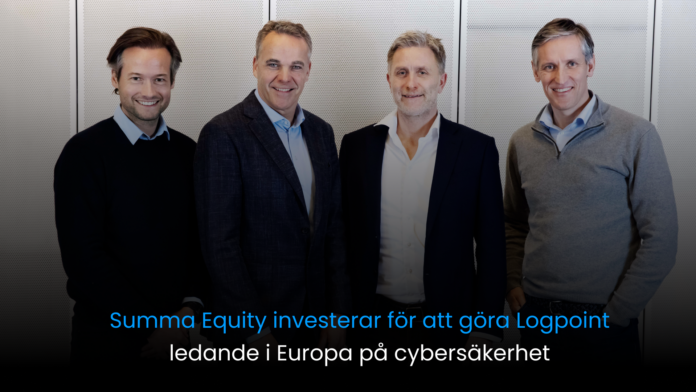Summa Equity har köpt upp majoriteten av cyberskäkerhetsbolaget Logpoint