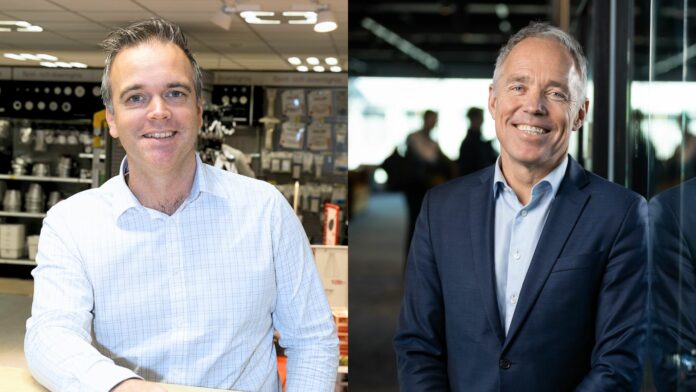 Henrik Stjernstad, produkt/inköpsansvarig Elektroskandia och Kent Jonsson, vd, Ferroamp