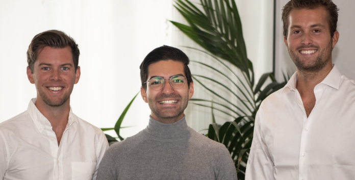 Olle Henning, Ramtin Massoumzadeh och Thibault Helle, grundare av Quandify
