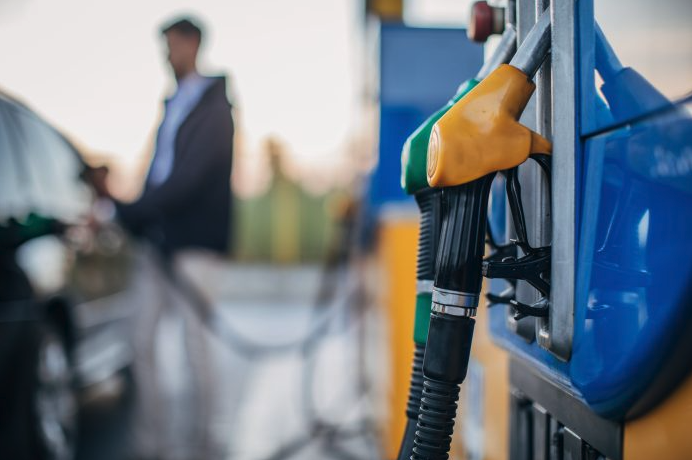 Bensin och diesel slut tomma pumpar