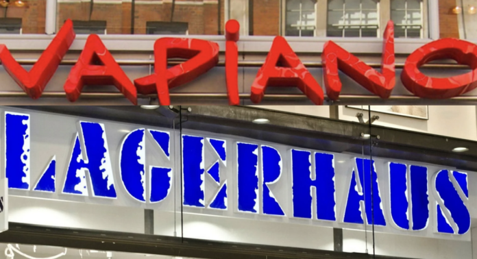 Lagerhaus och Vapiano i rekonstruktion